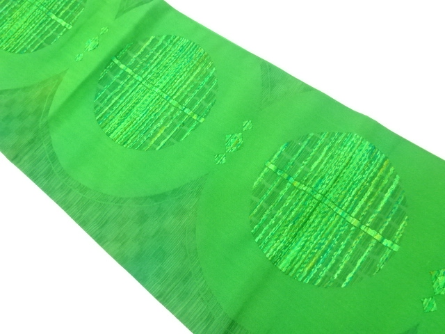 JAPANESE KIMONO / VINTAGE FUKURO OBI / WOVEN ABSTRACT PATTERN